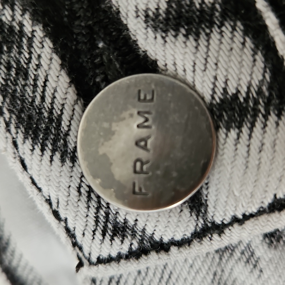 Frame Le Original Black Gray Acid Wash Cropped Jeans Size‎ 26 - Picture 6 of 16